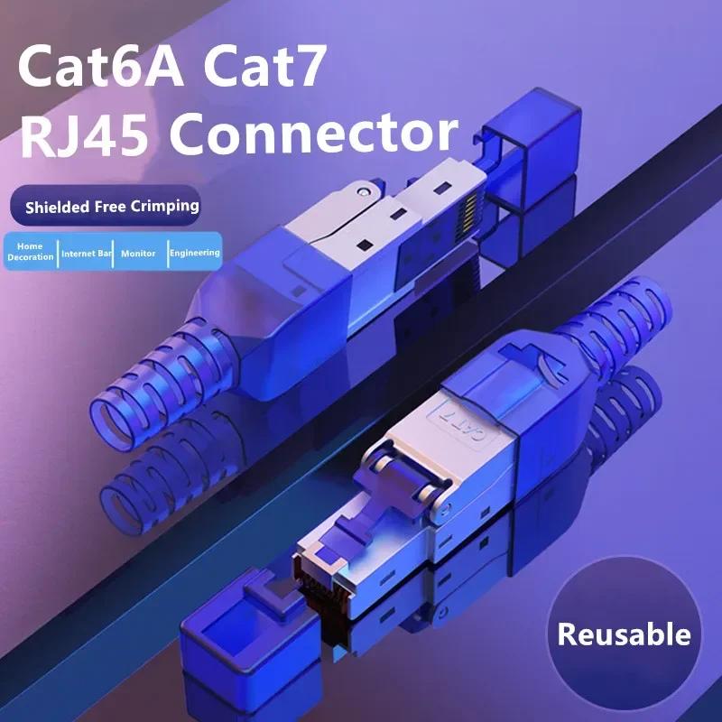    Ʈ ̴  ̺, Cat8 Cat7 Cat6A RJ45 Ŀ, 10Gbps POE  RJ 45  ÷ 